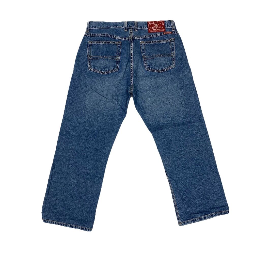 VTG Lucky Brand Dungarees USA Jeans 33x25 (Tagged 14x32) Straight Leg Capri